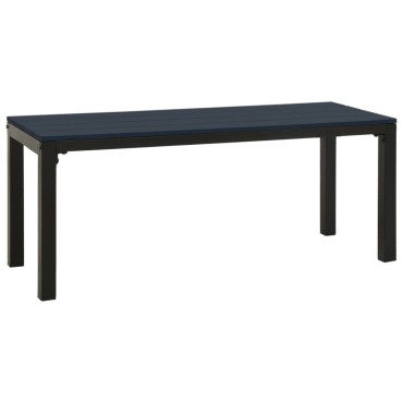 vidaXL Παγκάκι Κήπου Μαύρο από Ατσάλι / WPC 110x39x45cm 1 τεμ.