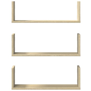 vidaXL Ραφιέρες Τοίχου 3 τεμ. Sonoma Δρυς 58x18x18cm από Επεξ. Ξύλο
