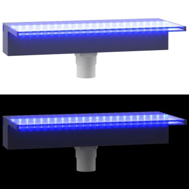vidaXL Σιντριβάνι Καταρράκτης Πισίνας με RGB LED 45 εκ. Ακρυλικό