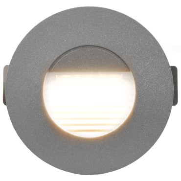 vidaXL Φωτιστικά Τοίχου LED Εξωτερικού Χώρου Στρογγυλά 6 τεμ. Ασημί 5W