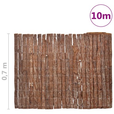 vidaXL Φράχτης Κήπου 1000x70cm από Φλοιό Δέντρου