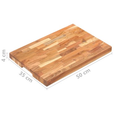 vidaXL Επιφάνεια Κοπής 50 x 35 x 4 εκ. από Μασίφ Ξύλο Ακακίας