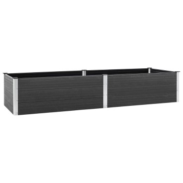 vidaXL Ζαρντινιέρα Υπερυψωμένη Γκρι 200 x 100 x 54 εκ. από WPC