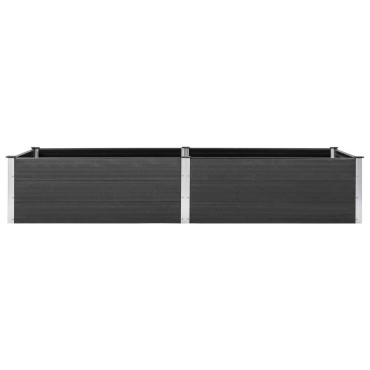 vidaXL Ζαρντινιέρα Υπερυψωμένη Γκρι 200 x 100 x 54 εκ. από WPC