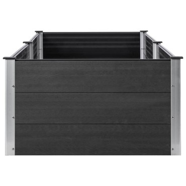 vidaXL Ζαρντινιέρα Υπερυψωμένη Γκρι 200 x 100 x 54 εκ. από WPC