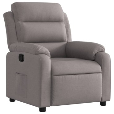 vidaXL Πολυθρόνα Ανακλινόμενη Taupe Υφασμάτινη 75x92,5x100cm 1 τεμ.