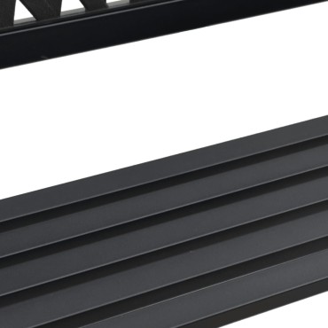 vidaXL Παγκάκι Κήπου Μαύρο Ατσάλινο 120x53x75cm 1 τεμ.