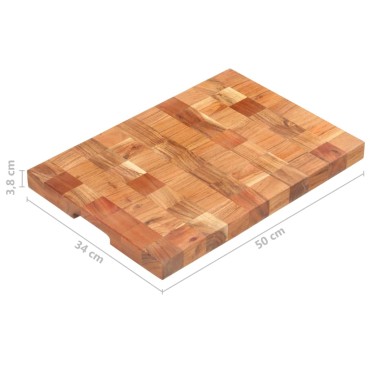 vidaXL Επιφάνεια Κοπής 50 x 34 x 3,8 εκ. από Μασίφ Ξύλο Ακακίας