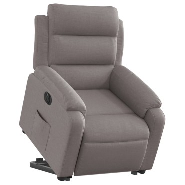 vidaXL Πολυθρόνα Ηλεκτρική Ανακλ.Taupe Υφασμάτινη 75x92,5x100cm 1 τεμ.