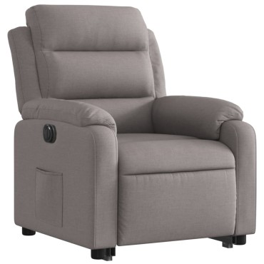 vidaXL Πολυθρόνα Ηλεκτρική Ανακλ.Taupe Υφασμάτινη 75x92,5x100cm 1 τεμ.