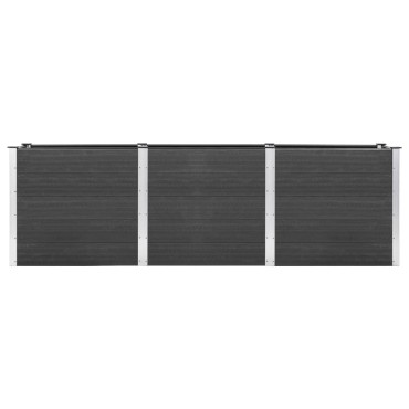 vidaXL Ζαρντινιέρα Υπερυψωμένη Γκρι 300 x 100 x 91 εκ. από WPC