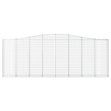 vidaXL Συρματοκιβώτια Τοξωτά 9 τεμ. 400x30x140/160 εκ. Γαλβαν. Ατσάλι