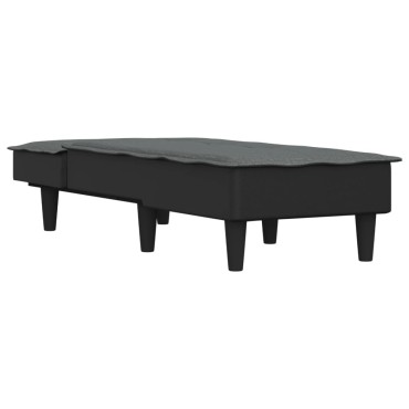 vidaXL Ανάκλιντρο Σκούρο Γκρι Υφασμάτινο 55x140x70cm 1 τεμ.