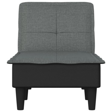 vidaXL Ανάκλιντρο Σκούρο Γκρι Υφασμάτινο 55x140x70cm 1 τεμ.