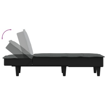 vidaXL Ανάκλιντρο Σκούρο Γκρι Υφασμάτινο 55x140x70cm 1 τεμ.