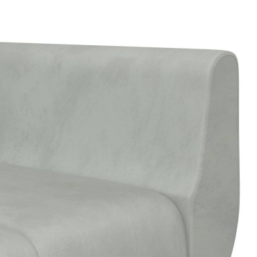 vidaXL Καναπές Κρεβάτι Γωνιακός Αν. Γκρι 275x140x70cm Βελούδινος 1 τεμ.
