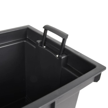 vidaXL Γλάστρα με Αφαιρούμενο Εσωτερικό Καφέ 12 / 44 Λίτρων PP / Ρατάν