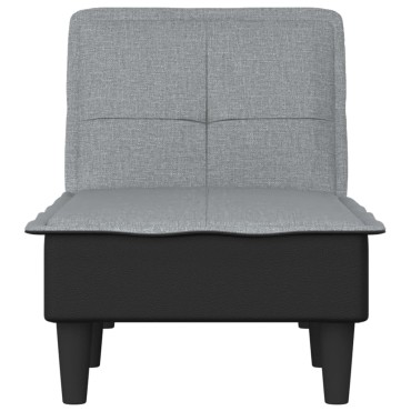 vidaXL Ανάκλιντρο Ανοιχτό Γκρι Υφασμάτινο 55x140x70cm 1 τεμ.