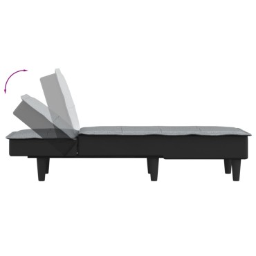 vidaXL Ανάκλιντρο Ανοιχτό Γκρι Υφασμάτινο 55x140x70cm 1 τεμ.