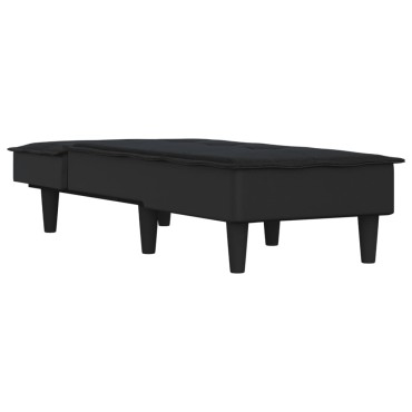 vidaXL Ανάκλιντρο Μαύρο Υφασμάτινο 55x140x70cm 1 τεμ.