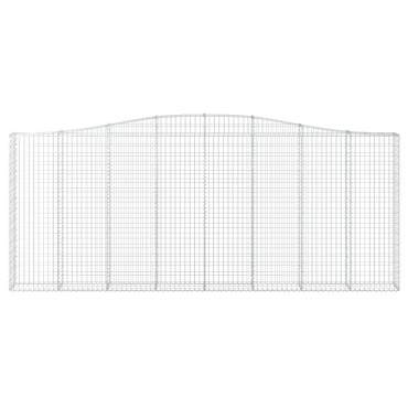 vidaXL Συρματοκιβώτια Τοξωτά 5 τεμ. 400x30x160/180 εκ. Γαλβαν. Ατσάλι