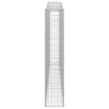 vidaXL Συρματοκιβώτια Τοξωτά 5 τεμ. 400x30x160/180 εκ. Γαλβαν. Ατσάλι