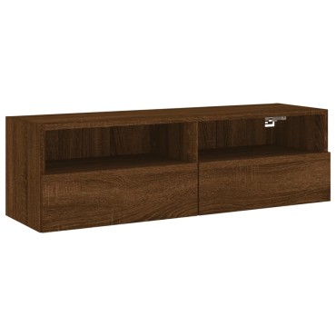 vidaXL Έπιπλο Τηλεόρασης Τοίχου Καφέ Δρυς 100x30x30cm Επεξ. Ξύλο