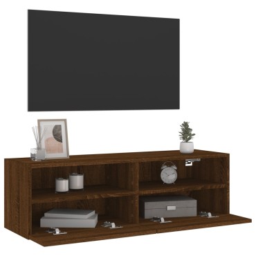vidaXL Έπιπλο Τηλεόρασης Τοίχου Καφέ Δρυς 100x30x30cm Επεξ. Ξύλο