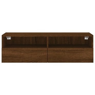 vidaXL Έπιπλο Τηλεόρασης Τοίχου Καφέ Δρυς 100x30x30cm Επεξ. Ξύλο