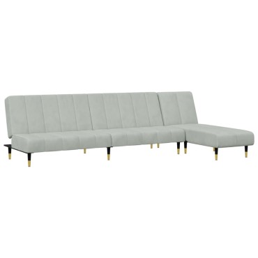 vidaXL Σετ Σαλονιού 2 τεμ. Αν. Γκρι Βελούδινο 200x84,5x69cm  Διθέσιος