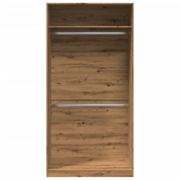 vidaXL Ντουλάπα Αρτισιανή Δρυς 100x50x200cm Επεξεργασμένο Ξύλο 1 τεμ.