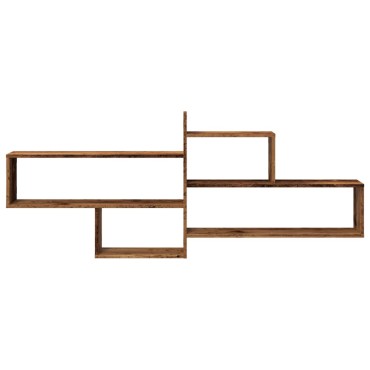 vidaXL Ραφιέρα Τοίχου Όψη Παλαιού Ξύλου 167,5x18x68cm Επεξ. Ξύλο 1 τεμ.