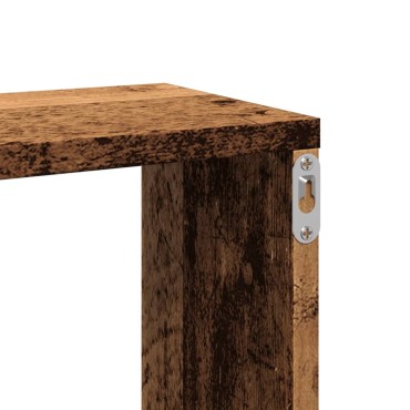 vidaXL Ραφιέρα Τοίχου Όψη Παλαιού Ξύλου 167,5x18x68cm Επεξ. Ξύλο 1 τεμ.