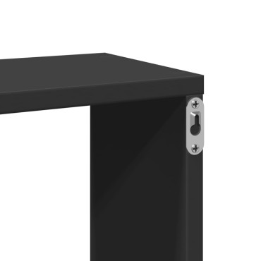 vidaXL Ράφι Τοίχου Μαύρη 167,5x18x68cm από Επεξεργασμένο Ξύλο 1 τεμ.
