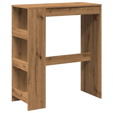 vidaXL Τραπέζι Μπαρ με Ράγες Δρυς 90x40x103,5cm Επεξεργ. Ξύλο 1 τεμ.