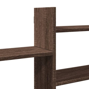 vidaXL Ραφιέρα Τοίχου Καφέ Δρυς 167,5x18x68cm Επεξεργασμένο Ξύλο 1 τεμ.