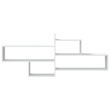 vidaXL Ράφι Τοίχου Λευκό 167,5x18x68cm από Επεξεργασμένο Ξύλο 1 τεμ.