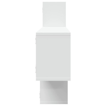 vidaXL Ράφι Τοίχου Λευκό 167,5x18x68cm από Επεξεργασμένο Ξύλο 1 τεμ.