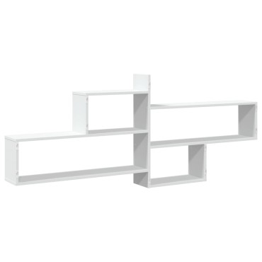 vidaXL Ράφι Τοίχου Λευκό 167,5x18x68cm από Επεξεργασμένο Ξύλο 1 τεμ.