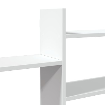 vidaXL Ράφι Τοίχου Λευκό 167,5x18x68cm από Επεξεργασμένο Ξύλο 1 τεμ.
