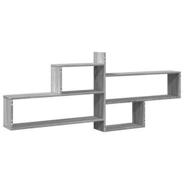 vidaXL Ραφιέρα Τοίχου Γκρι Sonoma 167,5x18x68cm Επεξεργασμένο Ξύλο 1 τεμ.