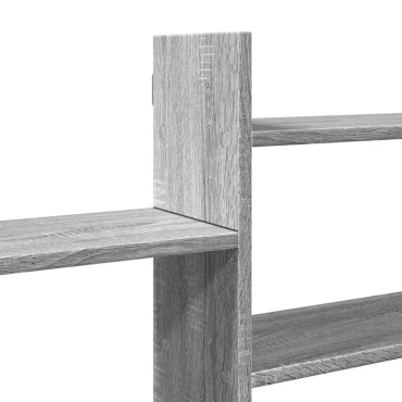 vidaXL Ραφιέρα Τοίχου Γκρι Sonoma 167,5x18x68cm Επεξεργασμένο Ξύλο 1 τεμ.