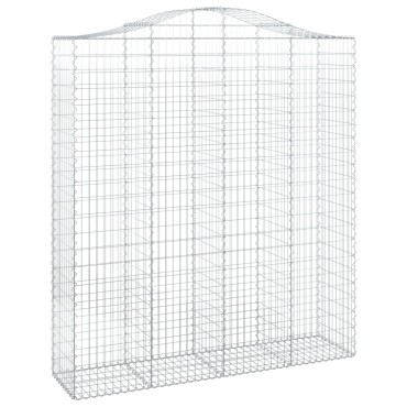 vidaXL Συρματοκιβώτια Τοξωτά 9 τεμ. 200x50x220/240 εκ. Γαλβαν. Ατσάλι