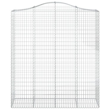 vidaXL Συρματοκιβώτια Τοξωτά 9 τεμ. 200x50x220/240 εκ. Γαλβαν. Ατσάλι