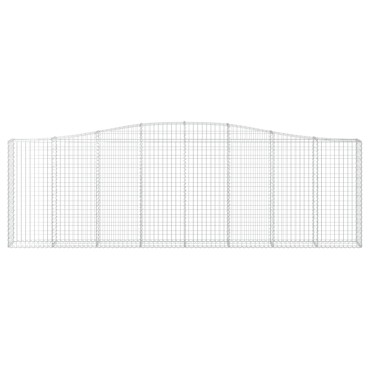vidaXL Συρματοκιβώτια Τοξωτά 5 τεμ. 400x30x120/140 εκ. Γαλβαν. Ατσάλι