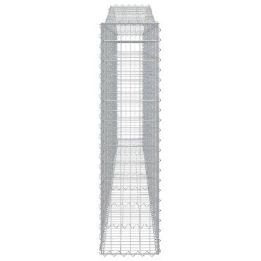 vidaXL Συρματοκιβώτια Τοξωτά 5 τεμ. 400x30x120/140 εκ. Γαλβαν. Ατσάλι