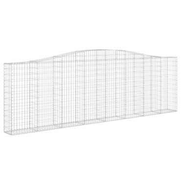 vidaXL Συρματοκιβώτια Τοξωτά 9 τεμ. 400x30x120/140 εκ. Γαλβαν. Ατσάλι