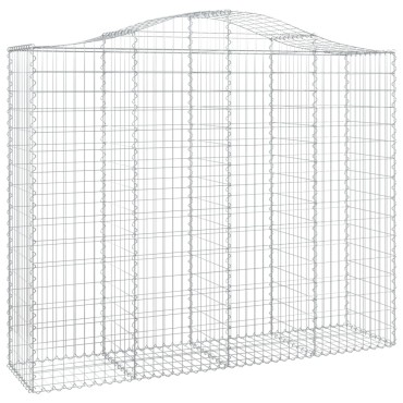 vidaXL Συρματοκιβώτια Τοξωτά 18 τεμ. 200x50x160/180 εκ. Γαλβαν. Ατσάλι