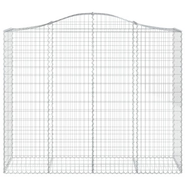 vidaXL Συρματοκιβώτια Τοξωτά 18 τεμ. 200x50x160/180 εκ. Γαλβαν. Ατσάλι
