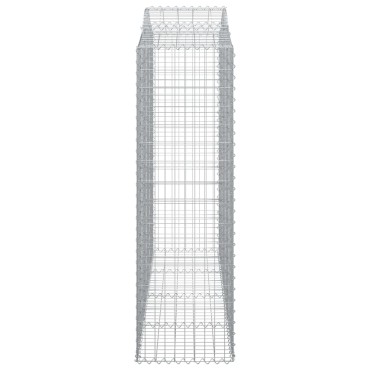 vidaXL Συρματοκιβώτια Τοξωτά 18 τεμ. 200x50x160/180 εκ. Γαλβαν. Ατσάλι